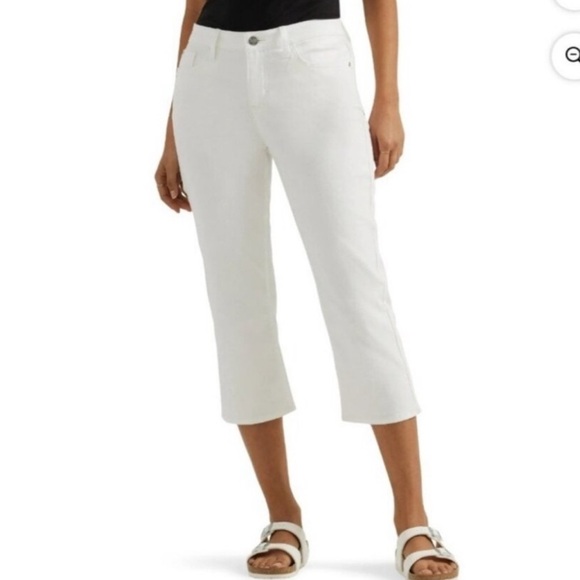 Lee Denim - Lee Women's Skinny Cropped Stretch Capri Jeans, White, Sz 12M